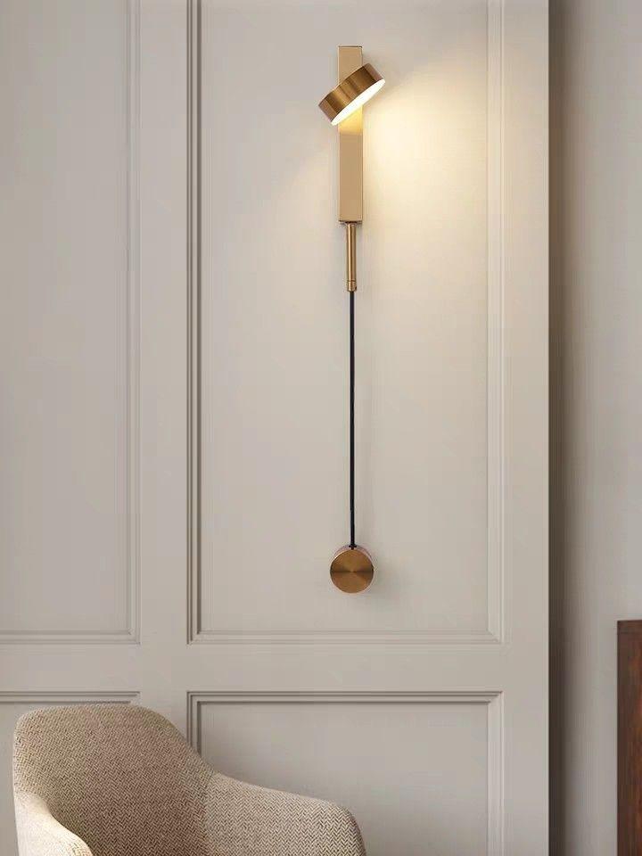 Black Spotlight-Style Vertical Wall Light - Main Image