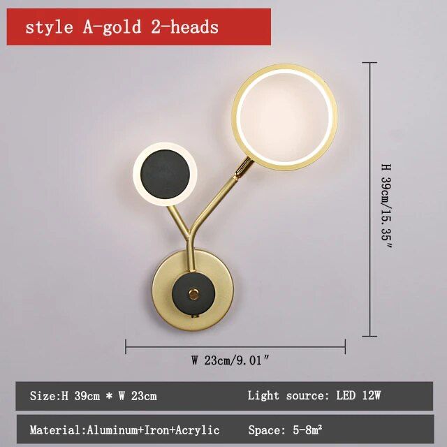 Glam-Style Golden Metal Wall Light - Sparc Lights