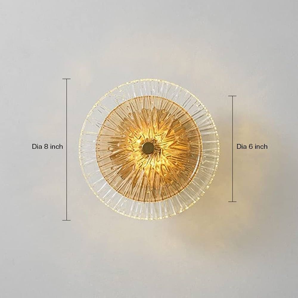 Sparc Circular Crystal Modern Gold Metal Wall Light