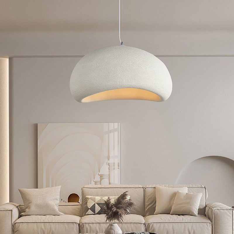 Grey Earthly Wabi Sabi CHANDELIER HANGING LAMP - White Like Shown Image