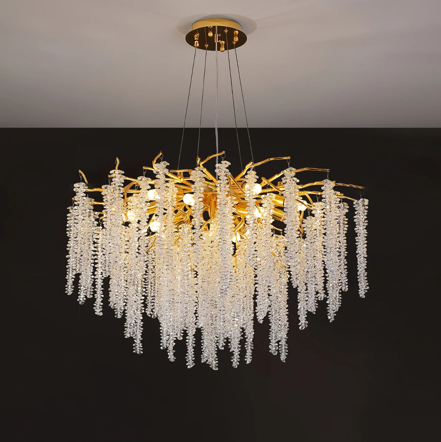 Wisteria Flower Fall Crystal Chandelier - Sparc Lights