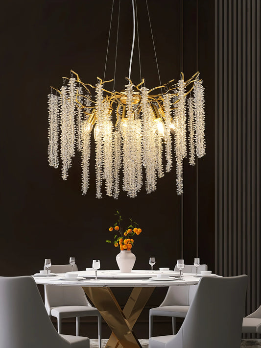 Wisteria Flower Fall Crystal Chandelier - Sparc Lights