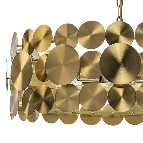 Golden Circular Plates Modern Chandelier - Sparc Lights