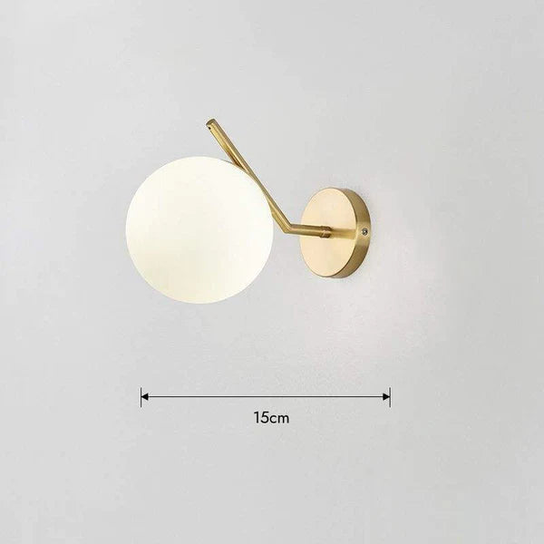 Single White Globe Wall Light - Sparc Lights