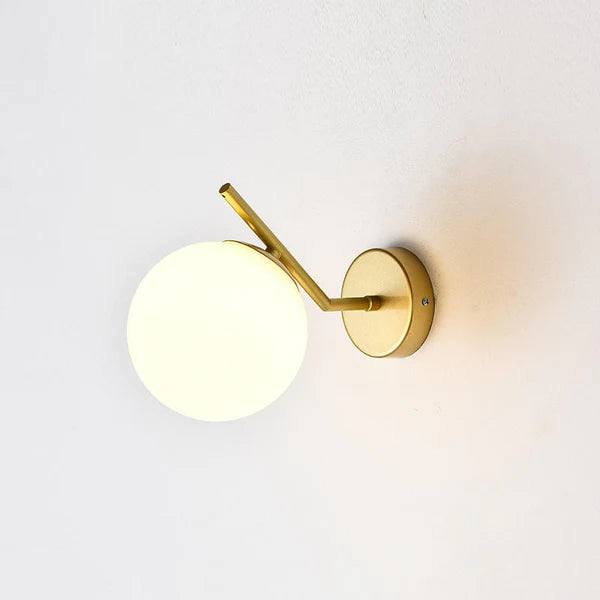 Single White Globe Wall Light - Sparc Lights