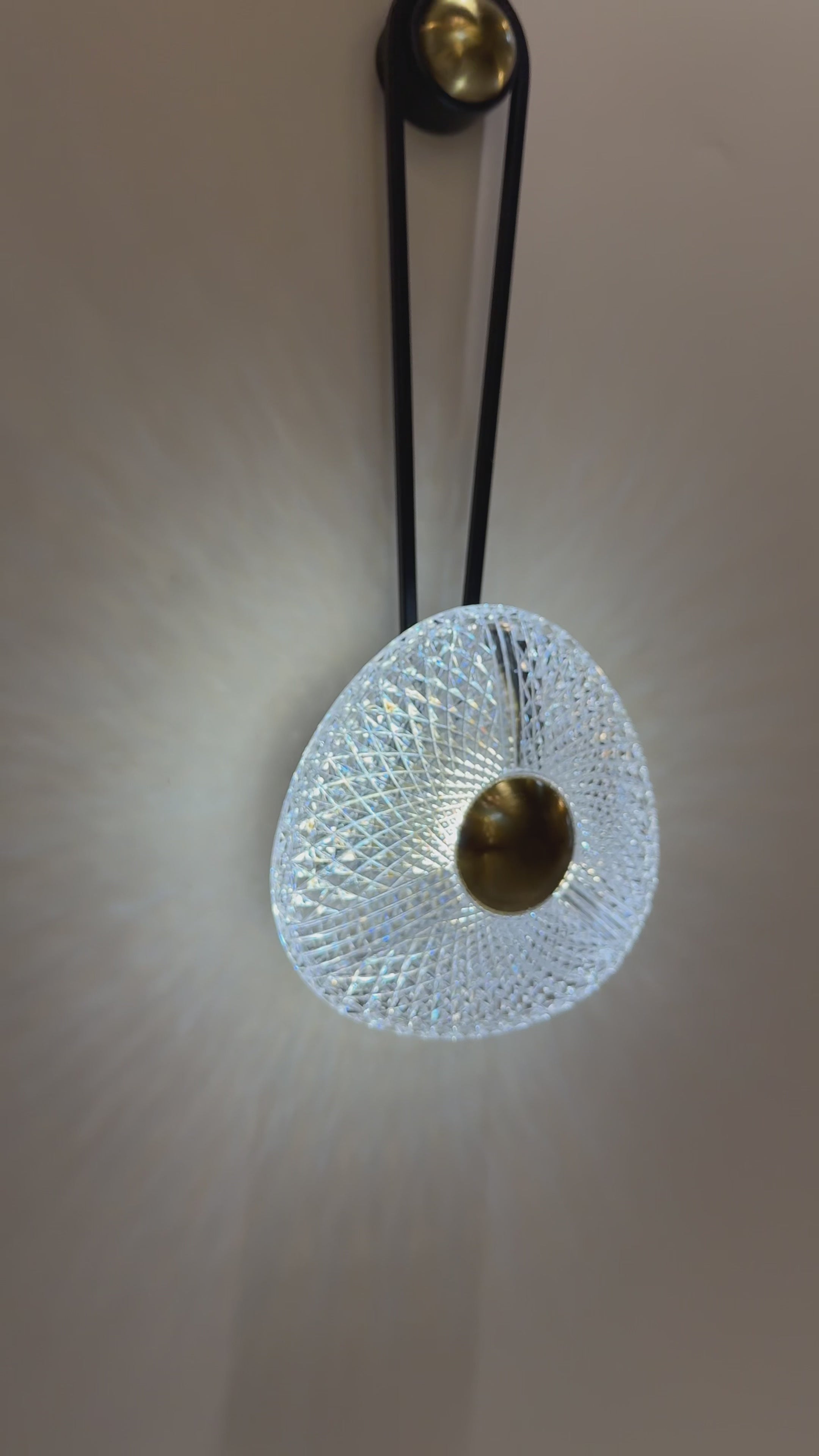 Modern Patterned Glass Necklace LED Wall Sconce Light