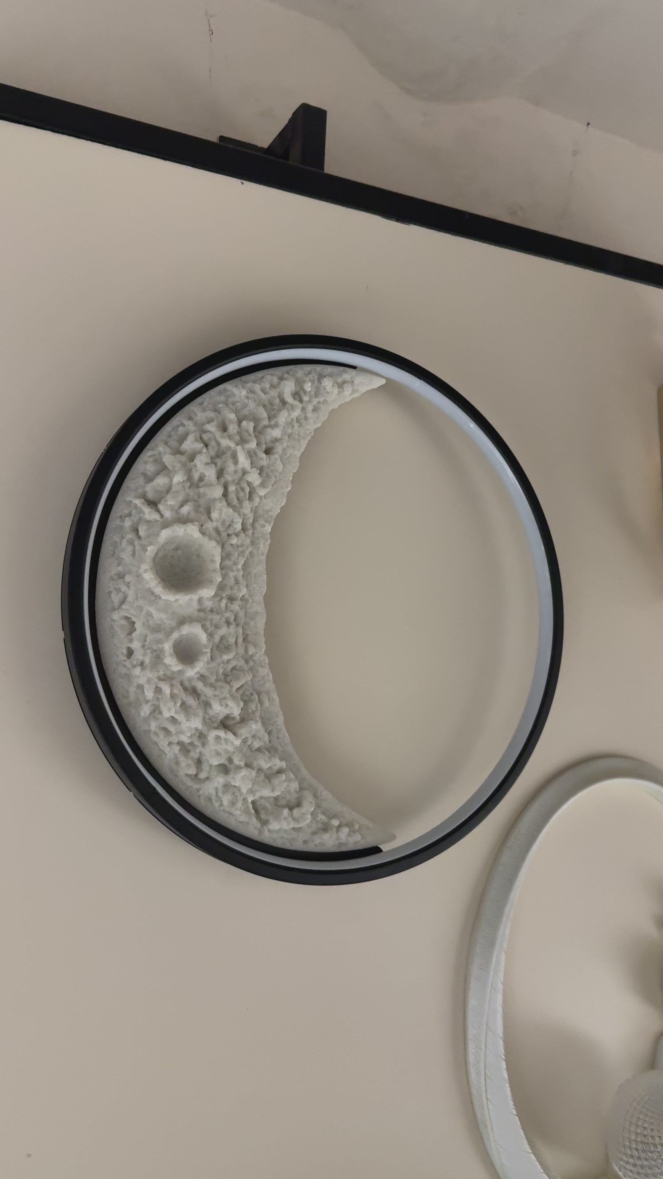 Artistic Textured Moon LED Wall Light