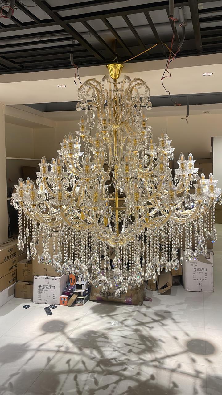 Maria Elegant filament Double Height Chandelier