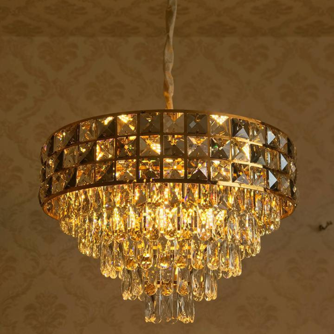 Soothing Warm Tone Crystal Chandelier - Sparc Lights