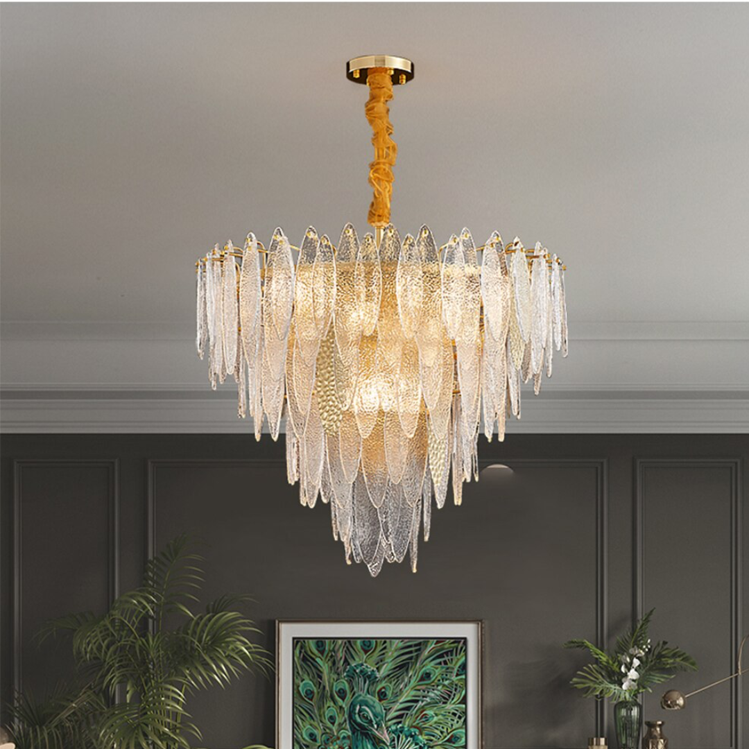 Modern Leaf Crystal Chandelier - Sparc Lights