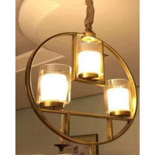Circular Brass Antique Chandelier - Sparc Lights
