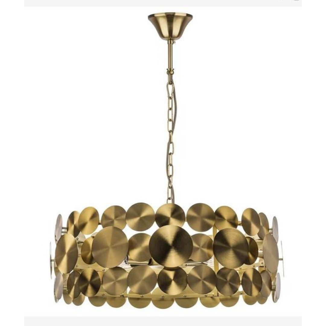 Golden Circular Plates Modern Chandelier - Sparc Lights