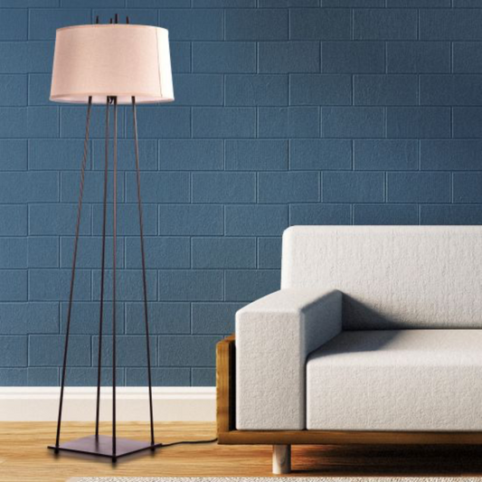 Beige Fabric Shade Elegant Floor Lamp - Sparc Lights