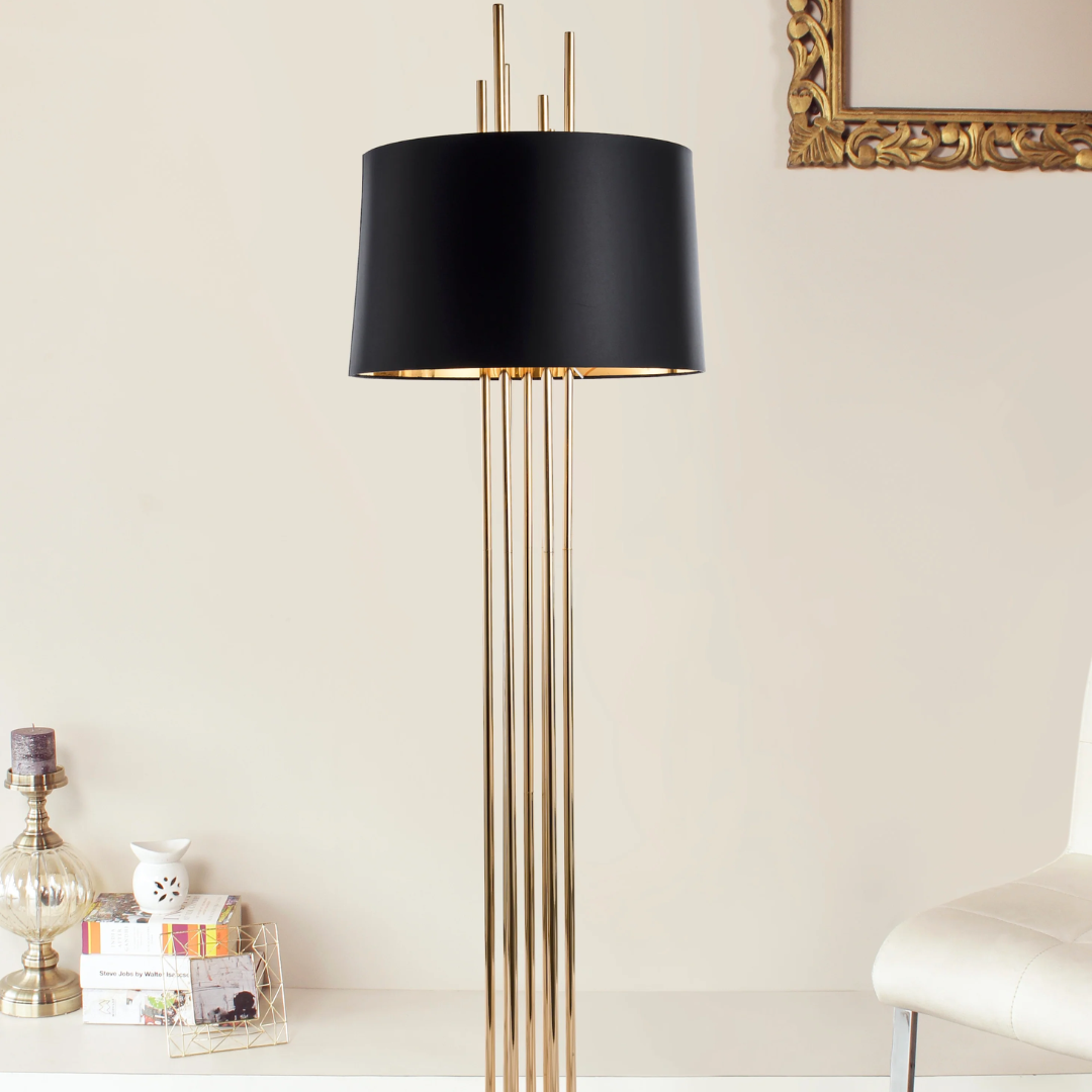 Minimal Black & Golden Floor Lamp - Sparc Lights