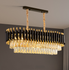 Dazzling Crystal Black Mamba Chandelier For Dining Table - Sparc Lights