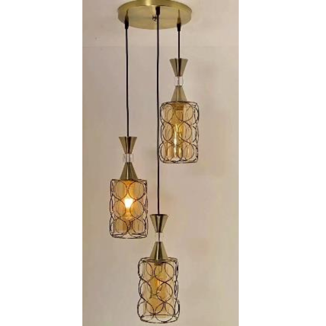 Modern Golden Lantern-Style Lights - Sparc Lights