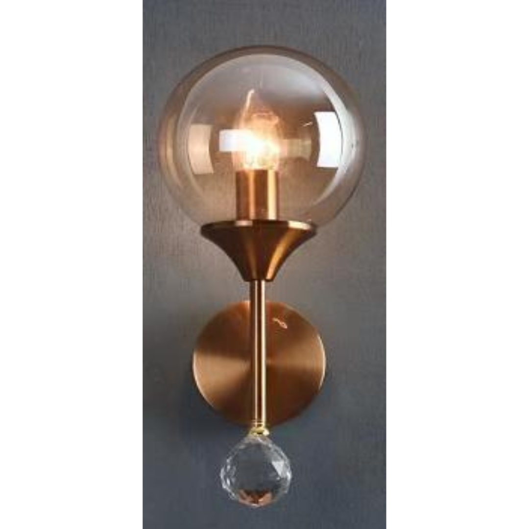 Minimalist Amber & Smoke Bulb Wall Light - Sparc Lights