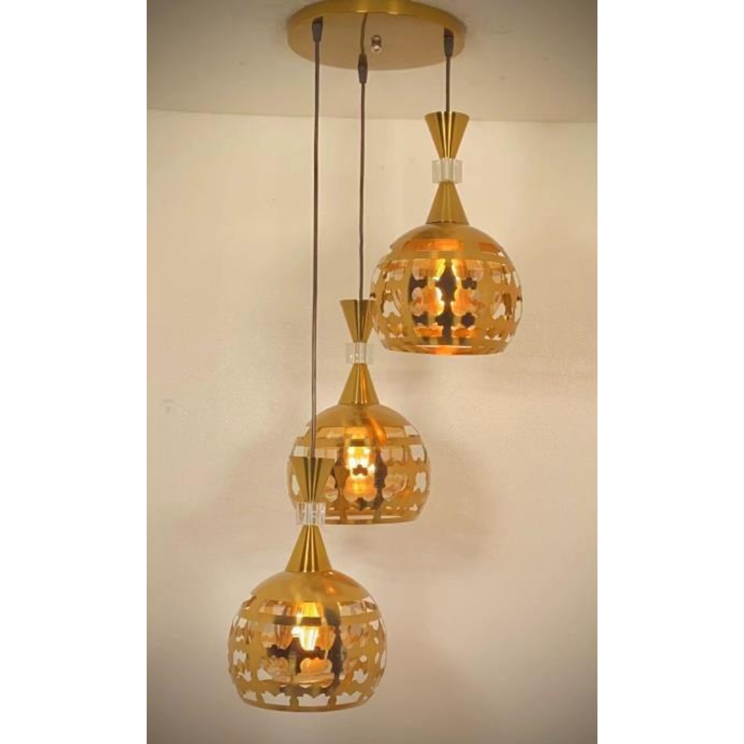 Golden Lantern-Style Hanging Lights - Sparc Lights