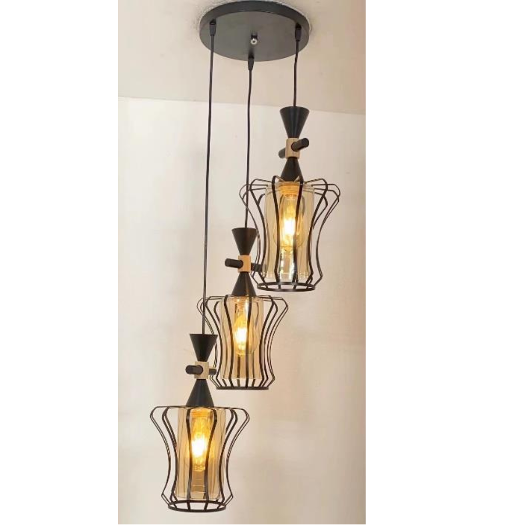 Golden Lantern-Style Hanging Lights - Sparc Lights